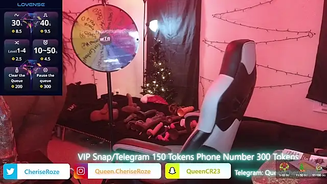 Snapshot of cheriserozequeen chatting on 12/17/24, 01:18 cheriserozequeen online show from 12/17/24, 01:18
