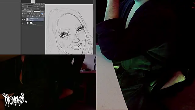 Snapshot of DrenchedArt chatting on 01/30/25, 10:41 DrenchedArt online show from 01/30/25, 10:41