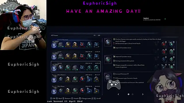 EuphoricSigh online show from 04/20/26, 05:03