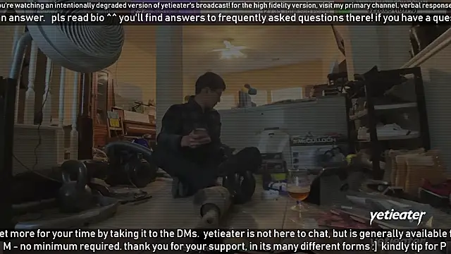 Snapshot of yetieater chatting on 01/14/25, 10:23 yetieater online show from 01/14/25, 10:23