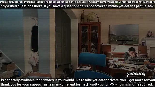 Snapshot of yetieater chatting on 01/23/25, 11:15 yetieater online show from 01/23/25, 11:15