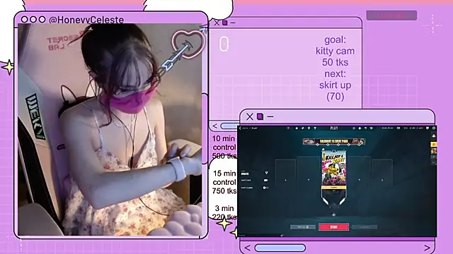 Snapshot of HoneyyCeleste chatting on 06/24/26, 06:28 HoneyyCeleste online show from 06/24/26, 06:28