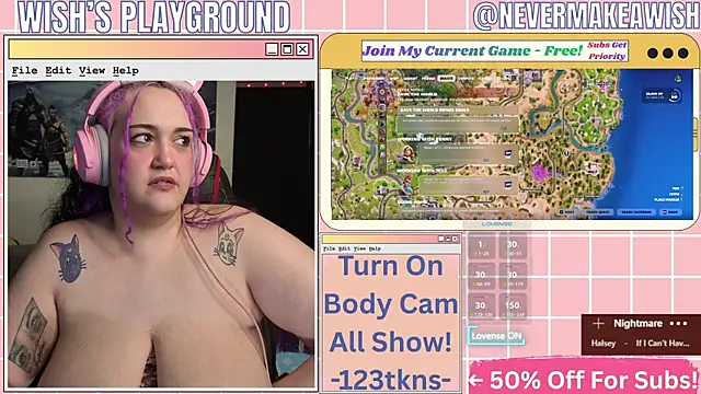 nevermakeawish online show from 04/18/26, 11:23