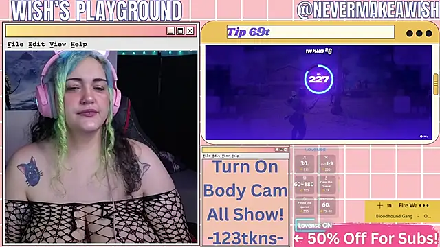 Snapshot of nevermakeawish chatting on 02/27/26, 05:02 nevermakeawish online show from 02/27/26, 05:02