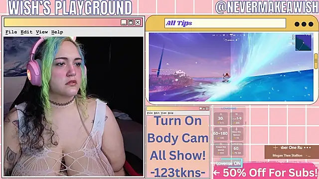 Snapshot of nevermakeawish chatting on 02/25/26, 04:40 nevermakeawish online show from 02/25/26, 04:40