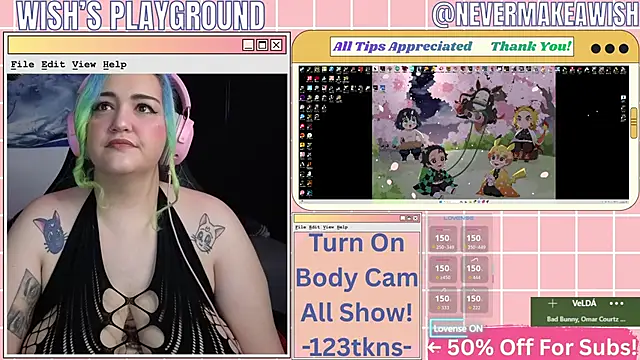 Snapshot of nevermakeawish chatting on 02/20/26, 05:04 nevermakeawish online show from 02/20/26, 05:04