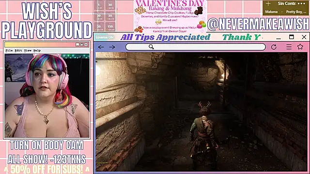 Snapshot of nevermakeawish chatting on 02/18/26, 05:16 nevermakeawish online show from 02/18/26, 05:16