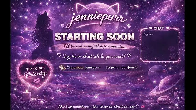 purrjennie online show from 03/27/26, 11:16