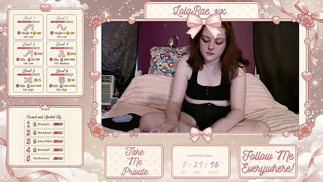 Snapshot of lolarae_xx chatting on 06/06/26, 04:45 lolarae xx online show from 06/06/26, 04:45