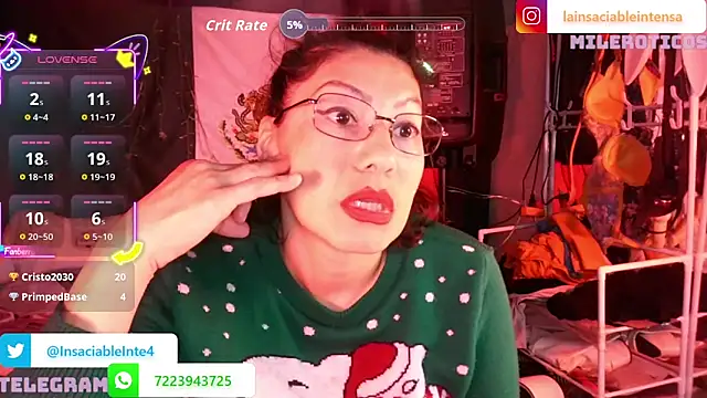 LaInsaciableIntensa online show from 04/12/26, 02:15